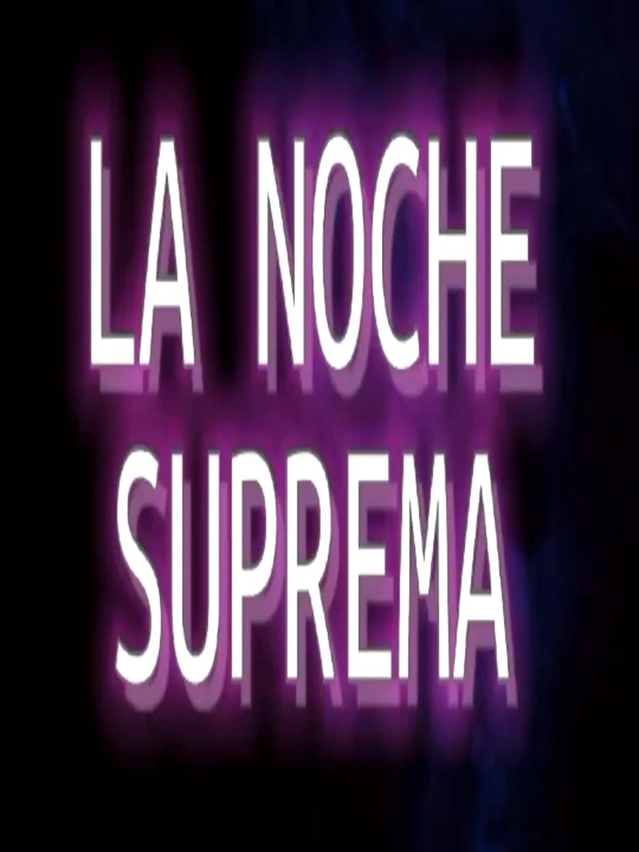 Aviso de neón “La Noche Suprema” en VIP Capital